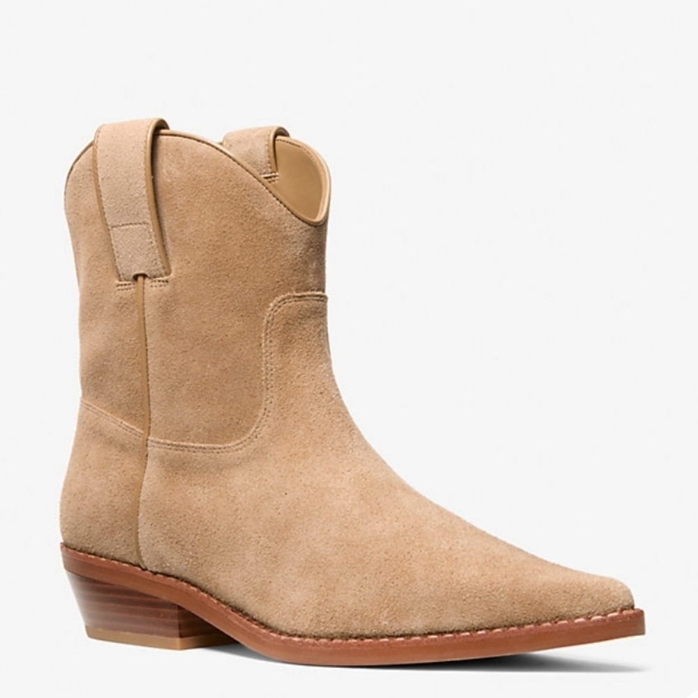 NIB MICHAEL Michael Kors Noemie Suede Boot- Husk